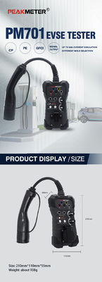 PM701 EVSE Tester آلة تشخيص عالية الأداء للسيارات EVSE Adapter لجميع محطات شحن التيار المتردد القياسية مع PE Pre-Testing